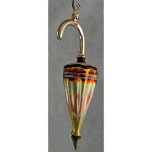 Glass Ornament "Magic Umbrella" Hand Painted in Poland - Radko Inspired